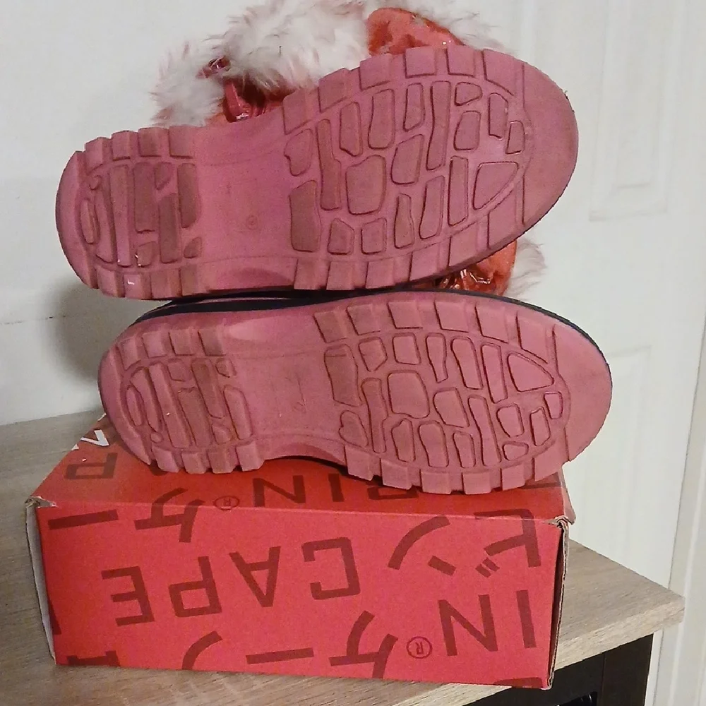 Pink Fur-Lined Winter Boots